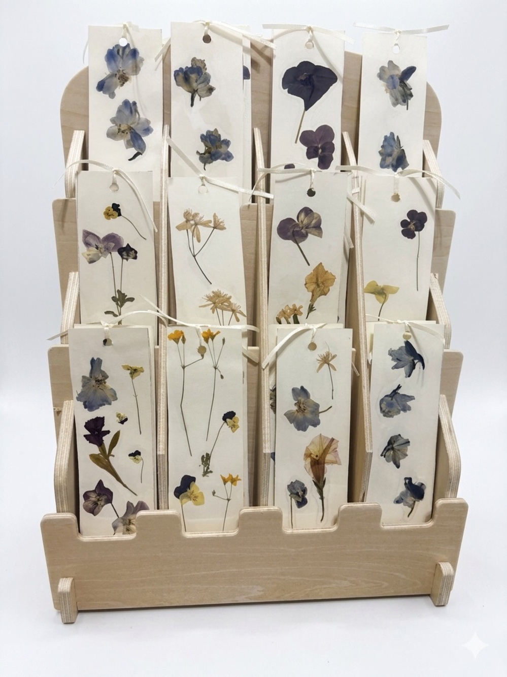 Handmade Pressed Flower Bookmarks Set of 3